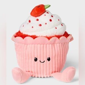 Valentine Strawberry Cupcake Plush 6” Gigglescape